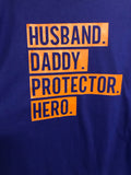 Husband T shirt / blue